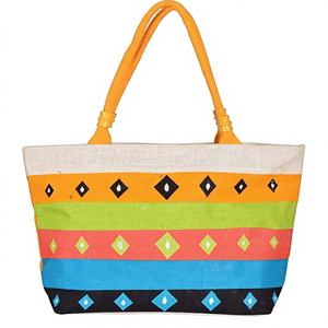 Bolsa de Mano de Lona de Algodón, Bolsa de Compras Reutilizable de Lujo con Impresión Personalizada, Cierre de Cremallera y Malla Natural, Totalmente Personalizable - Product Image 1