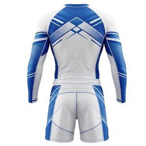 MMA Rash Guard And Shorts Set For Training With Sublimation Design <b>Athletic</b> Wear For Fighting Fitness And Sports Activities - Product Image 2