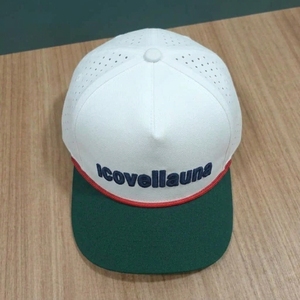 Gorra de Golf de 5 Paneles con Bordado 3D Personalizado OEM, Perforada con Corte Láser, Visera Precurvada, Estructurada, MOQ Bajo, ODM - Product Image 2