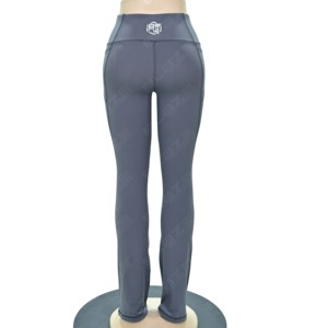 Pantalones de yoga acampanados con control de abdomen para mujer, ligeros, sin costuras frontales, para ciclismo - Product Image 3