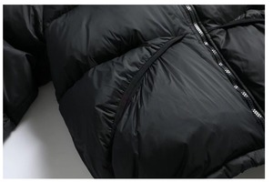 Veste matelassée à capuche écologique personnalisée, veste à bulles épaisse en duvet de polyester rembourrée pour l'hiver, veste pour homme - Product Image 3