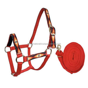 Cabestro de caballo de nailon ligero colorido recién llegado con superposición de diseño impreso, cabestro de Carreras de Caballos personalizado con cuerdas de plomo - Product Image 5