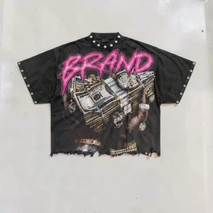 เสื้อยืดพิมพ์ลายกราฟิกสไตล์วินเทจสุดเท่ รุ่น Glory Custom Distressed ผ้าฝ้าย 100% แขนสั้น สำหรับทุกเพศ - Product Image 2