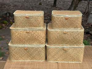 Cesta de Almacenamiento Rectangular Moderna Tejida a Mano con Hilo de Papel Ecológico de Vietchoice, Organizador Floral Trenzado al por Mayor - Product Image 5