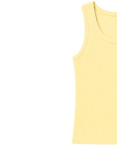 Manufacturer Custom Pastel Yellow Ribbed Cotton Men <b>Tank</b> <b>Top</b> Sleeveless Casual Slim Fit Summer Gym Vest Stretch Undershirt - Product Image 3