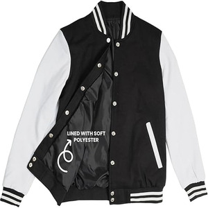 Shiny Satin Varsity Jackets for <b>Men</b> Custom Logo Street Fashion OEM Baseball Style with Snap Buttons - Product Image 6