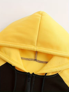 Sweat-shirt polaire à capuche pour homme, couleur unie, respirant, coupe-vent, épais, à manches longues, avec poche kangourou - Product Image 4