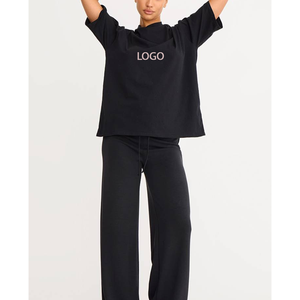 เสื้อยืดคอกลมแขนสั้นผ้าฝ้าย 100% หนา 260GSM สกรีนลายกราฟิก ทรงหลวม สไตล์สตรีทแวร์ สำหรับผู้หญิง ขายส่ง - Product Image 4