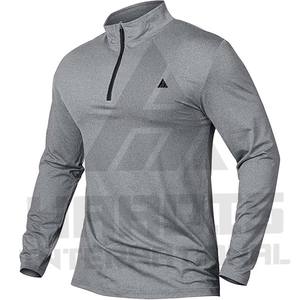 T-shirt à manches longues coupe ajustée, nouveau style, col rond, design tendance, panneau de couleur contrastée, t-shirt en coton pour homme - Product Image 1