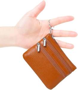 Genuine leather coin purse Small leather <b>wallet</b> Compact coin <b>holder</b> Leather change purse Mini leather pouch - Product Image 4