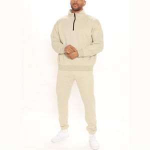 High Quality Plain Custom Logo Streetwear Lightweight <b>Leisurewear</b> Tracksuits Sportswear Hoodies Jogger Set Men's Sweat Suits - Product Image 3