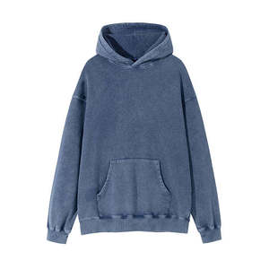 Sweat à capuche d'hiver pour hommes, personnalisable OEM, grande taille, style pull oversize, 100% coton molletonné, style vintage délavé - Product Image 3