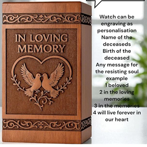 Custom Engraved Wooden Resin Urn <b>Box</b>: Pet/Human Memorial <b>Keepsake</b> urn Memorial <b>Keepsake</b> by AYAANS - Product Image 6