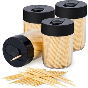 Portastuzzicadenti in Legno Naturale Robusto e Sicuro, Decorazione Unica per la Casa e Regalo Insolito, 1600 Stuzzicadenti - Product Image 1