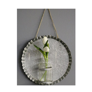 Maceta decorativa y maceta para el hogar, decoración de jardín de Hotel, gran oferta, maceta de bolsillo de pared galvanizada en forma ovalada - Product Image 4