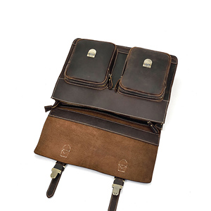 Portafolio Ejecutivo de Cuero Genuino para Hombre, Maletín Impermeable para Laptop y Documentos, para Viajes de Negocios y Uso en la Oficina - Product Image 4