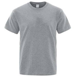 T-shirts noirs personnalisés pour hommes, manches courtes, col rond, 100 % coton peigné, logo frontal, style formel, coupe ample, anti-boulochage, été - Product Image 5