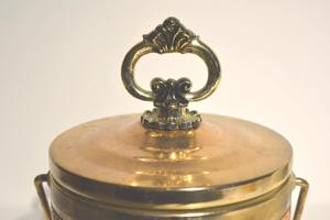 Luxury Metal and Ceramic Ice Chiller with Curved Handle And Designer <b>Lid</b> Ideal for Cocktail Parties Wedding Receptions and Bars - Product Image 3