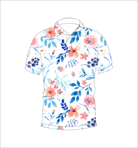 Polo pour homme à imprimé floral, décontracté, manches courtes, respirant, tendance, pour le golf - Product Image 1
