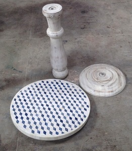 ILAHI's Bone Inlay <b>Table</b> Modern Design Agate Detailing <b>Storage</b> Portable Home Furniture - Product Image 2