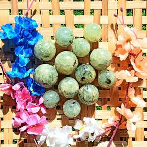 Esfera de cristal de prehnita natural, bola de prehnita verde, piedra curativa para Reiki, meditación, decoración energética, venta al por mayor - Product Image 5