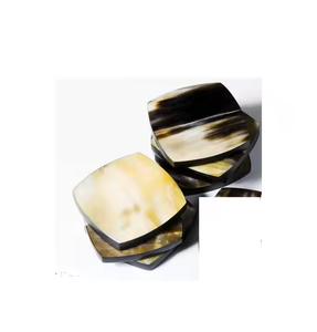 Sous-verres élégants faits à la main en corne pour la protection des surfaces par Whimsy Art Craft - Product Image 1