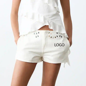 Vêtements d'été tendance pour femmes, design élégant, tissu en coton doux, coupe courte, fermeture à boutons, personnalisation du logo possible. - Product Image 1