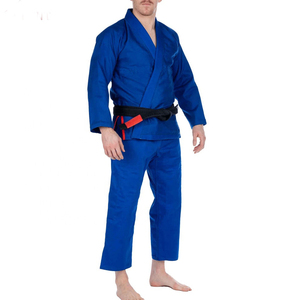 Kimono de BJJ para Hombre, Adulto, Azul, 100% Algodón, Corte Regular, Teñido Liso, Ropa de Artes Marciales, Uniforme de Karate - Product Image 3