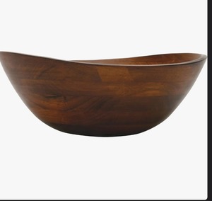 Grand saladier en bois fait main, naturel, pour servir les aliments, idéal pour la restauration et les événements, à prix avantageux - Product Image 3