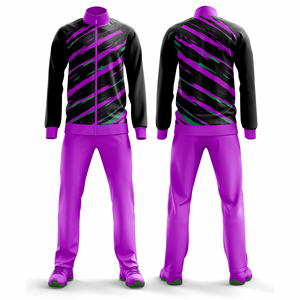 Ensemble de survêtement d'hiver 100 % coton personnalisé en gros, impression par sublimation intégrale, vêtements de sport lourds pour l'entraînement, OEM ODM - Product Image 4