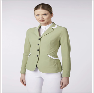Veste de concours équestre pour femme, design unique avec contraste de couleurs, veste de spectacle. - Product Image 1