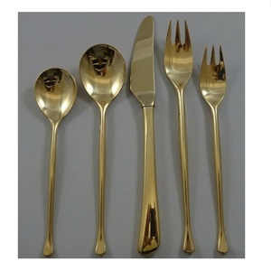 Juego de Cubiertos de Latón Moderno y Elegante, Acabado Dorado de Lujo, Ecológico, Juego de Cuchillo, Tenedor y Cuchara para Comedor, Hogar, Restaurante, Fiesta - Product Image 1