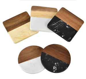 Free Sample <b>Bar</b> Home Customized Eco-Friendly Modern Design Wood Coaster Laser Engraving Natural Acacia Wood 4mm Thick - Product Image 6