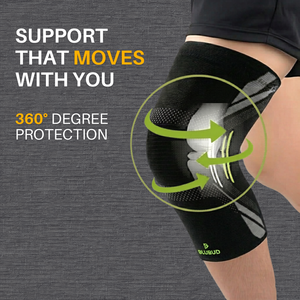 Attelle de soutien ajustable pour genou 3D, stabilisation articulaire, soulagement de la douleur, récupération des blessures, respirante, confortable, portable, légère - Product Image 4