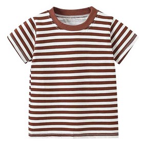 T-shirt rayé en coton biologique écologique, vêtements décontractés pour hommes, respirant, été, certifié usine - Product Image 6