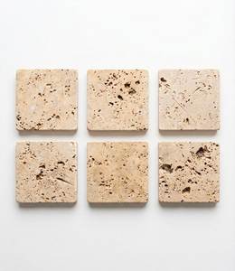Ensemble de sous-verres en travertin de haute qualité avec une finition en pierre élégante pour la décoration de la maison de luxe et les accessoires de table - Product Image 6