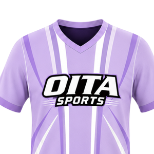 Manufacturer Lavender White Rugby <b>Jersey</b> <b>Short</b> Sleeve V Neck Team Uniform Breathable Lightweight Custom Training Sportswear - Product Image 3