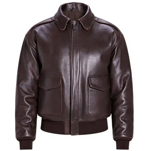 Chaqueta de Motociclista de Cuero Genuino para Hombre, Color Marrón, Cuello Alto, Estilo Vintage, Corte Ajustado, Cierre de Cremallera, Corte Regular - Product Image 6