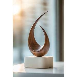 Sculpture en bois artisanale pour la décoration intérieure et le style d'intérieur - Product Image 4