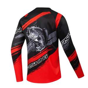 เสื้อตกปลาแบบแห้งเร็วสั่งทำขายส่งพร้อมลายพิมพ์แบบซับลิเมชั่น ผ้าโพลีเอสเตอร์ 100% ป้องกันแสงแดด UPF 50+ สำหรับการแข่งขัน - Product Image 2