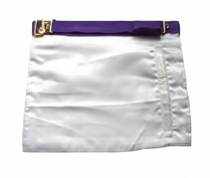 Delantal Masónico Fellowcraft con Alfabeto Masónico, Delantal Ceremonial de Cuero Premium Bordado a Mano, Delantal para Logia Azul, OEM ODM Venta al por Mayor - Product Image 6