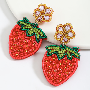 2025 Wholesale New Design Boho Beaded Women's Cute Fresh Rice Beads <b>Sequined</b> Fruit Strawberry Women's BY MULTI CRAFT - Product Image 1