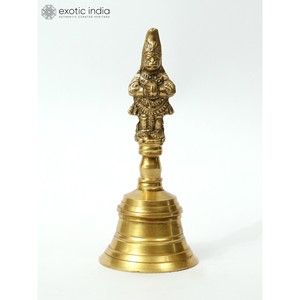 Faits à la main de 5 pouces Lord Hanuman en laiton Ghanti Bell élégant décor à la maison et article cadeau pour Diwali fabriqué en Inde pour les temples - Product Image 1