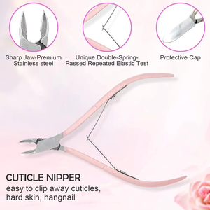 Juego de 3 Piezas de Acero Inoxidable, Cepillo para Cutículas de Doble Cabeza y Tijeras para Uñas, Herramienta Profesional para Manicura y Eliminación de Piel Muerta - Product Image 2