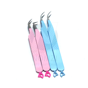Pinzas de Acero Inoxidable de Primera Calidad para Pestañas, Punta Ultrafina para Extensiones de Pestañas 3D/6D, Diseño Dorado, 10 mm de Longitud - Product Image 2