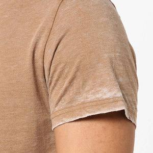 T-shirt délavé à l'acide pour homme, coupe ample, décontracté, en coton, commande en gros, fourniture d'usine, t-shirt épais délavé à l'acide pour homme - Product Image 6