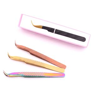 Vente en gros de pinces à cils en acier inoxydable de qualité supérieure Pointe fortement incurvée pour les soins de précision et de beauté - Product Image 4