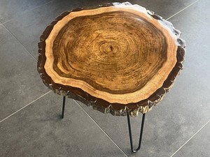 Live Edge <b>Table</b> Wood Slice <b>Table</b> Rustic <b>Coffee</b> <b>Table</b> Natural Wood <b>Table</b> Tree Ring <b>Table</b> Handmade Wood Furniture Live Edge <b>Table</b> - Product Image 3