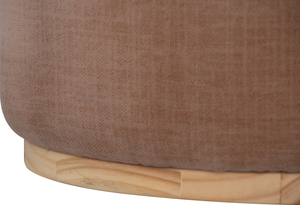 Pouf minimaliste durable et portable en tissu amande pour salon et chambre à coucher - Product Image 4