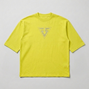 เสื้อยืดโอเวอร์ไซส์ผ้าคอตตอนหนานุ่มปักโลโก้คริสตัล  ทรงหลวมสไตล์สตรีทแวร์ฮิปฮอป สีเขียวนีออน  สำหรับผู้ชายและผู้หญิง  ลายกราฟิก - Product Image 4